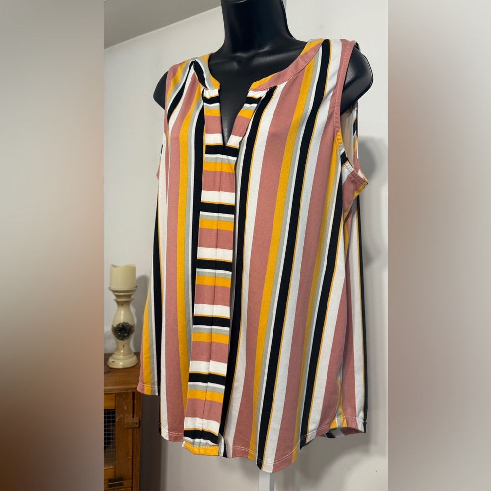 Faith and Joy Multicolor Striped Blouse